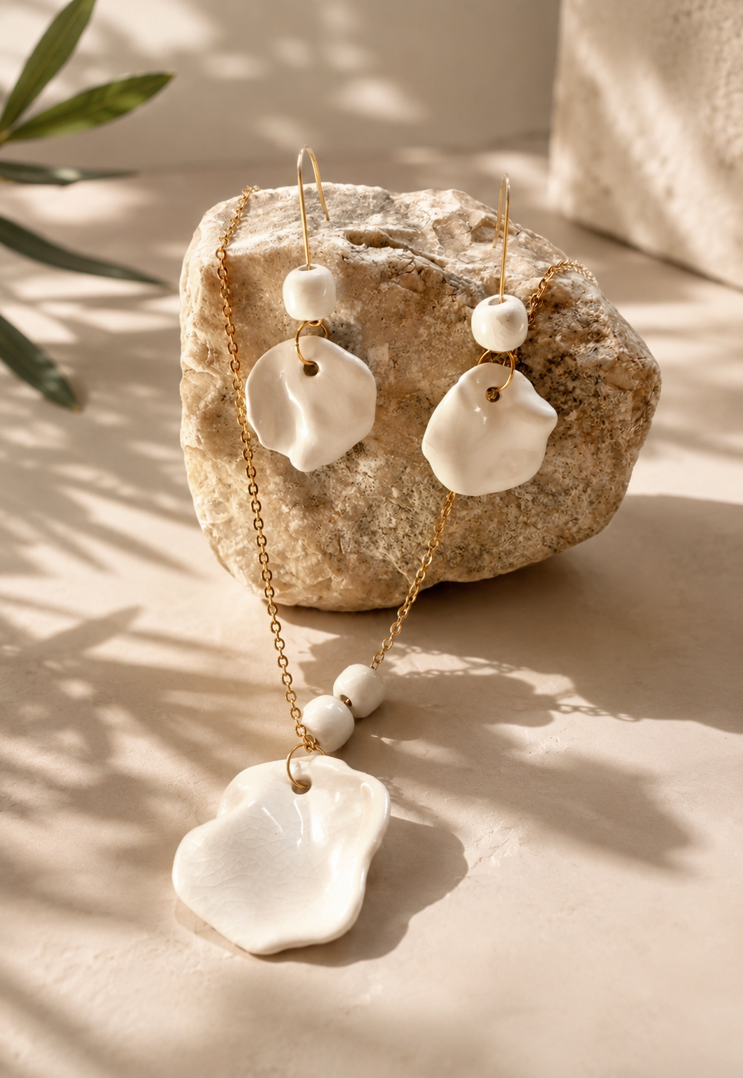 Conjunto de porcelana craquelada