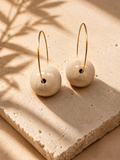Pendientes cerámicos semiesfera