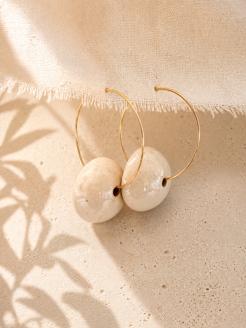 Pendientes cerámicos semiesfera