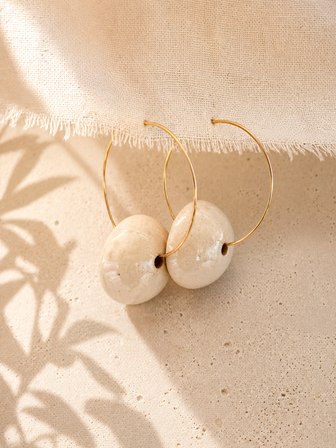 Pendientes cerámicos semiesfera